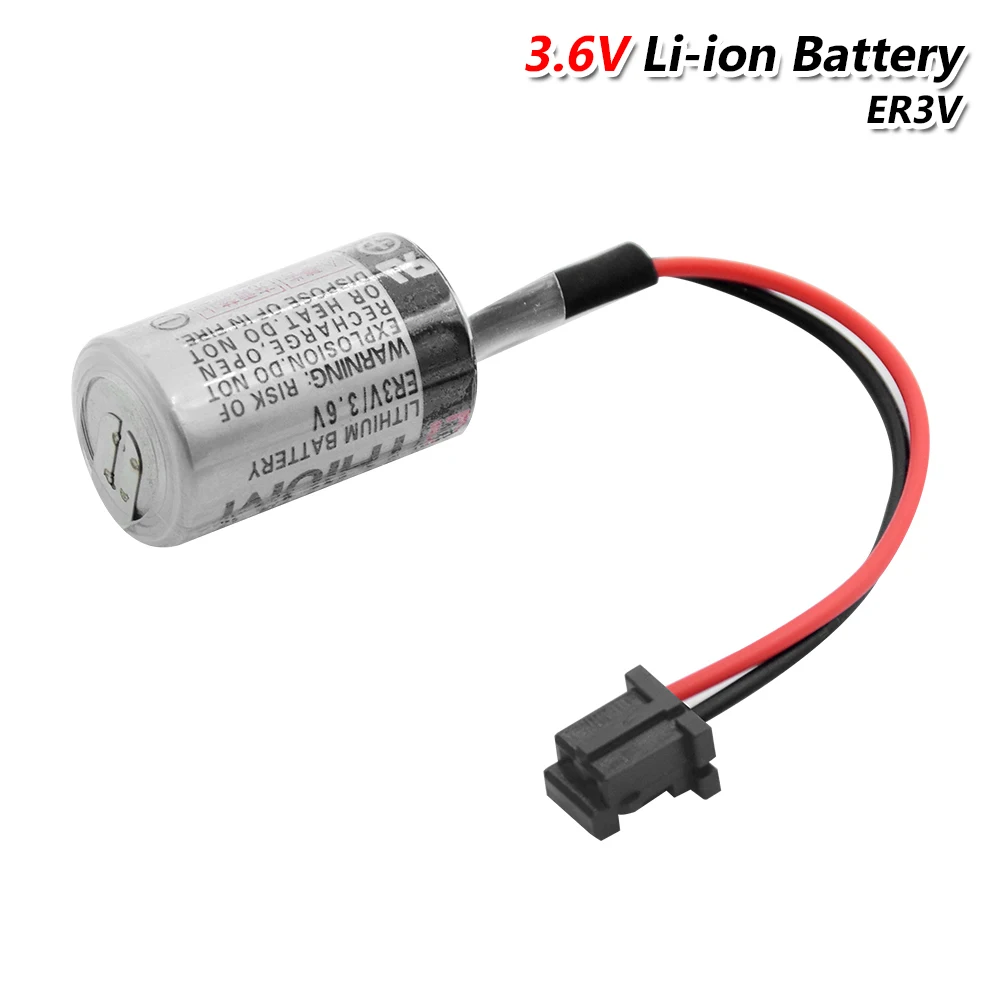 YCDC ER3V 3.6V 1000mAh PLC Battery For CNC System Li-ion Lithium Backup Batteries For TOSHIBA With Plug