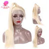 Full Lace Human Hair Wigs 8 - 28 Inch Long Brazilian Straight Remy 613 Blonde Ombre Color Glueless Full Lace Wigs with Baby Hair ► Photo 2/6