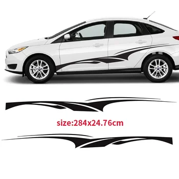 

For (1Pair/2Pcs) 2pcs Twisted Churro 3M Vinyl Sticker Graphic Decal Side Stripe Ca for All Cars