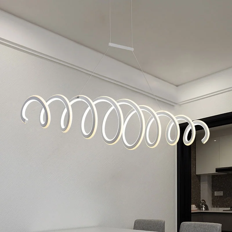 

Modern creative art spiral inside and outside LED dining room chandelier living room bedroom study office cafe lighting