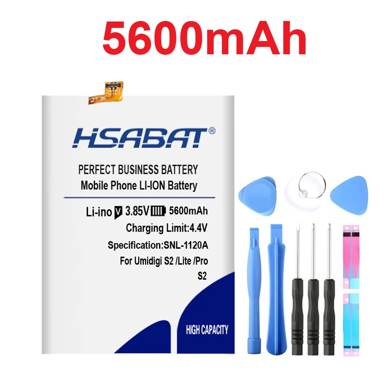 Аккумулятор HSABAT 5600mAh Для UMI umidigi S2 Lite S2 Pro