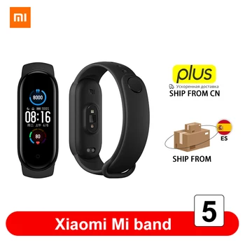 

Original Xiaomi Mi Band 5 Smart band 1.2'' Touch Screen Smartband Miband 5 Fitness Blood Oxygen Track Heart Rate Monitor