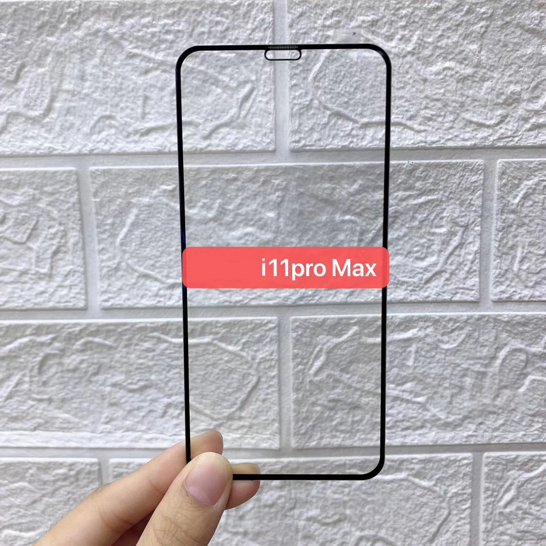 50 шт., полностью проклеенное закаленное стекло для iPhone 11 Pro Max, защитная пленка для экрана, закаленное стекло для iPhone 11, полное покрытие, защитное стекло
