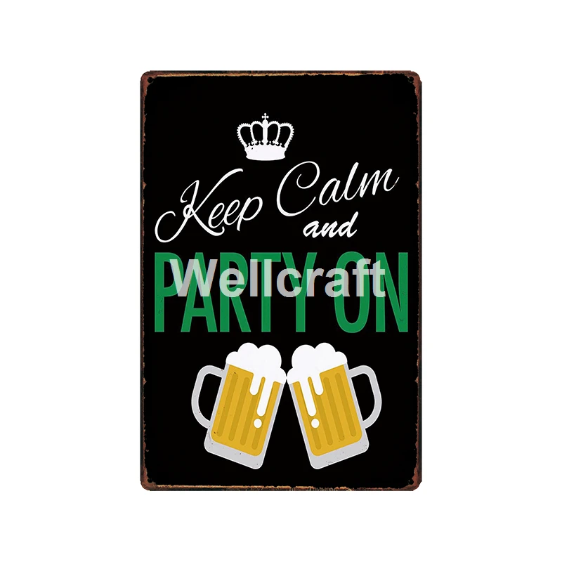 [WellCraft] сохраняйте спокойствие и будьте героем, металлическая настенная наклейка, оловянные знаки, плакаты, винтажная живопись, LYME REGIS, индивидуальный Декор LA-5359 - Цвет: GLA-5353