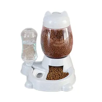 

2.2L Pet Dog Cat Automatic Feeder Bowl for Dogs Drinking Water Bottle Kitten Bowls Slow Food Feeding Container