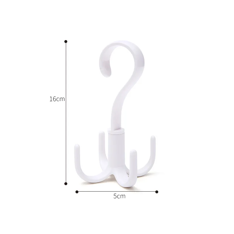 Креативная роторная многоцелевой вешалка для одежды галстук ремень шкаф шелковые вешалки для шарфа стойка бытовой белый серый поворотный крючок - Цвет: White