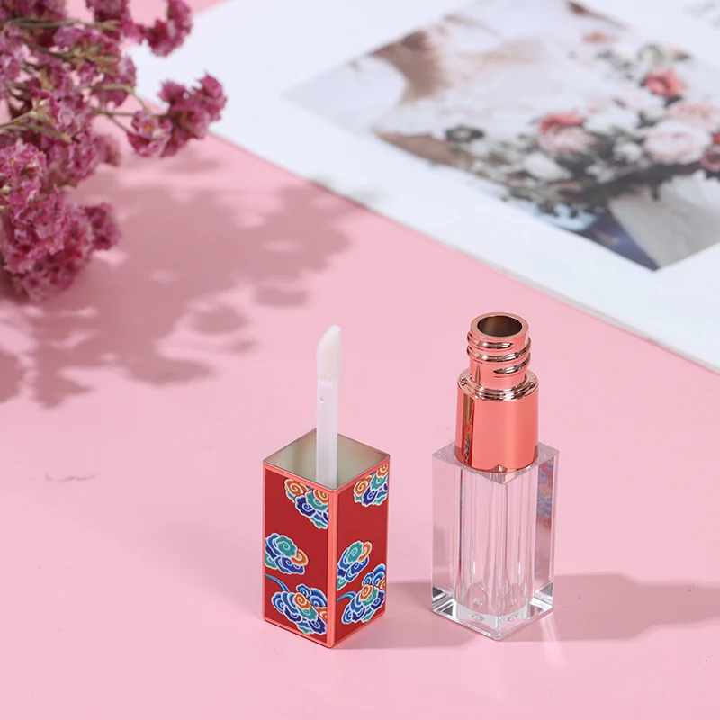

2PCS/5PCS 3.5ml Square Lip Glaze Empty Lip Gloss Tubes With 3D Cap Picture Tube Packing Container DIY Lip Balm Bottle