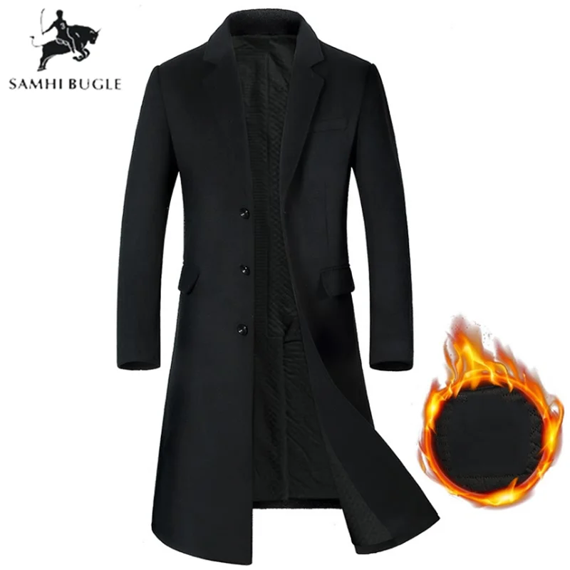 Men Long wool coat Thicken Men's trench coat Men's cashmere coat High-quality Woolen Overcoat Long Parka Men's Coat Men Long wool coat Thicken Men's trench coat Men's cashmere coat High-quality Woolen Overcoat Long Parka Men's Coat