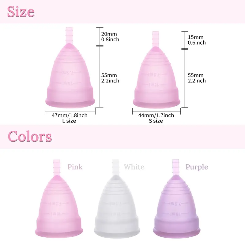 Медицинская силиконовая менструальная чашка, многоразовая мягкая чашка, большая/маленькая, 3 цвета, Женский гигиенический продукт для женщин, забота о здоровье, горячая Распродажа
