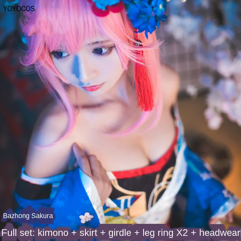 Женский костюм для косплея YOYOCOS DokiDoki R Honkai Impact Yae Sakura Kinmono 3| |