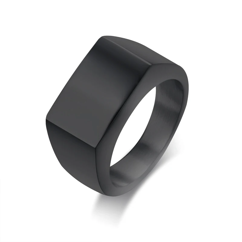 Оксид Сивер перстень для мужчин ювелирные изделия золото черный нержавеющая сталь металл не выцветает - Цвет основного камня: black