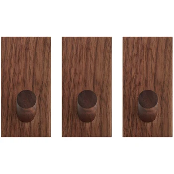

3Pcs Solid Wood Coat Hooks Wall Mounted, Easy Assembly Save Space Wall Mounted Hook Entryway Hallway Organizer for Hanging Bag H