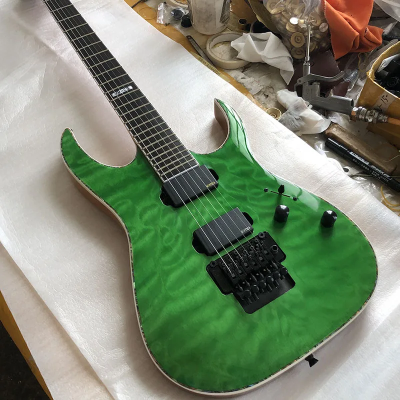 

2019 Factory Custom Electric Guitar with Abalone bind to the body,Black Hardware,free shipping