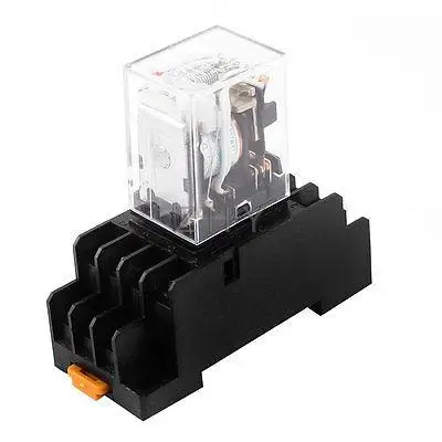 

AC 380V Coil 4PDT 14 Pin Green LED General Purpose Power Relay w Socket Base