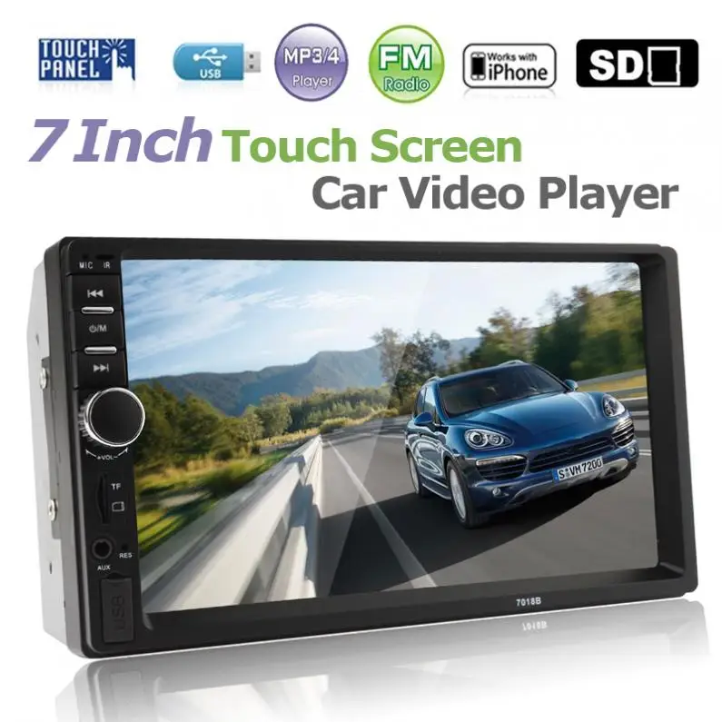 7 дюймов 2 DIN Bluetooth в тире сенсорный экран автомобиля аудио стерео MP3 MP5 плеер USB
