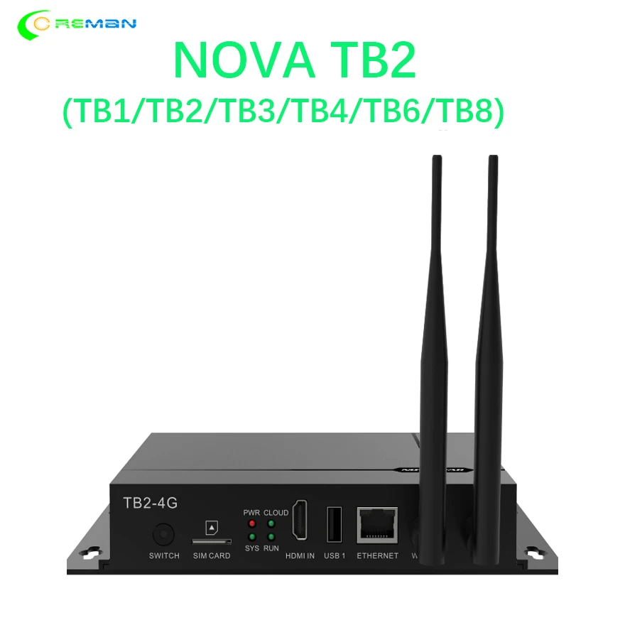 Лучшая цена TB4 TB2 TB3 TB6 TB8 светодиодный дисплей Контроллер поставщика novastar Телец серии мультимедийный плеер WiFi режим и коммутация