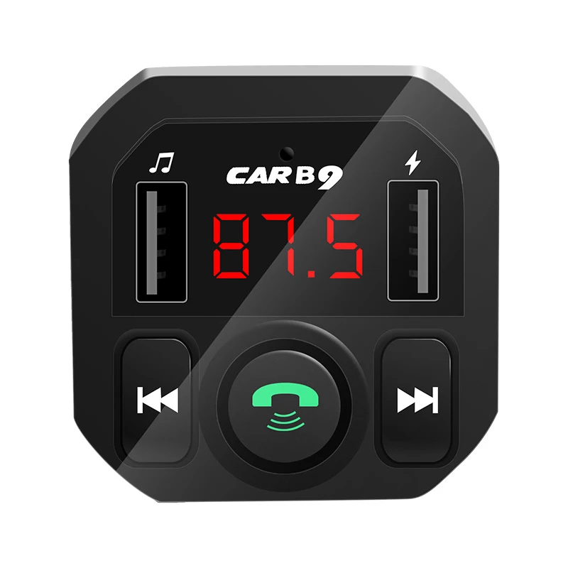 DHKEJI беспроводной fm-передатчик Bluetooth 5,0 MP3-плеер Hands-free Автомобильное быстрое зарядное устройство с двумя USB адаптер питания TF карта