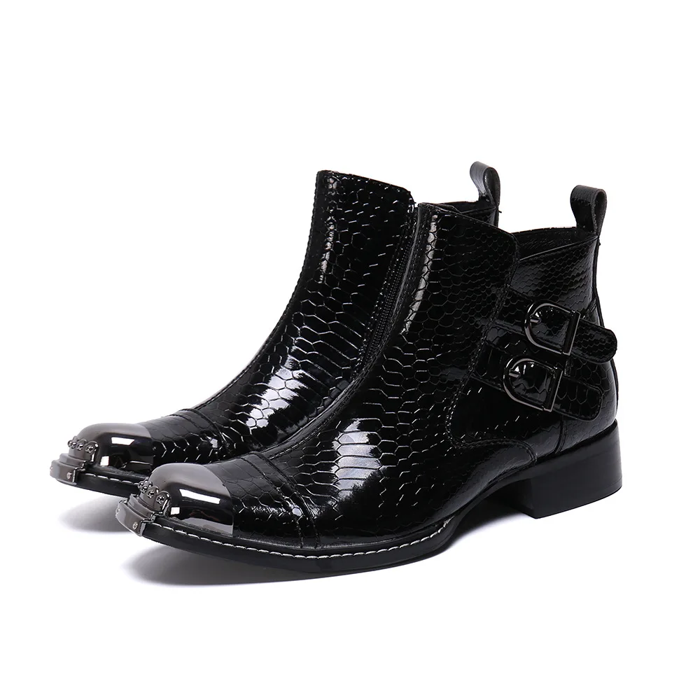 39-46 кожаные сапоги удобные брендовые модные сапоги кожа# NXxl05 - Цвет: Black