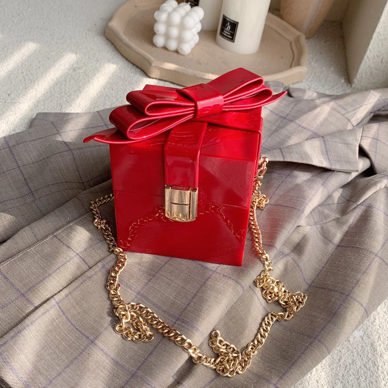 

Elegant Female Mini Box Bag Candy Crossbody Bag 2019 New Quality Leather Women's Designer Handbag Chain Shoulder Messenger Bag