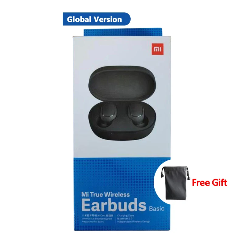 Global Verison Xiaomi Redmi Airdots TWS Bluetooth 5,0 наушники стерео беспроводные басы шумоподавление с микрофоном свободные Наушники управление AI - Цвет: Global Verison