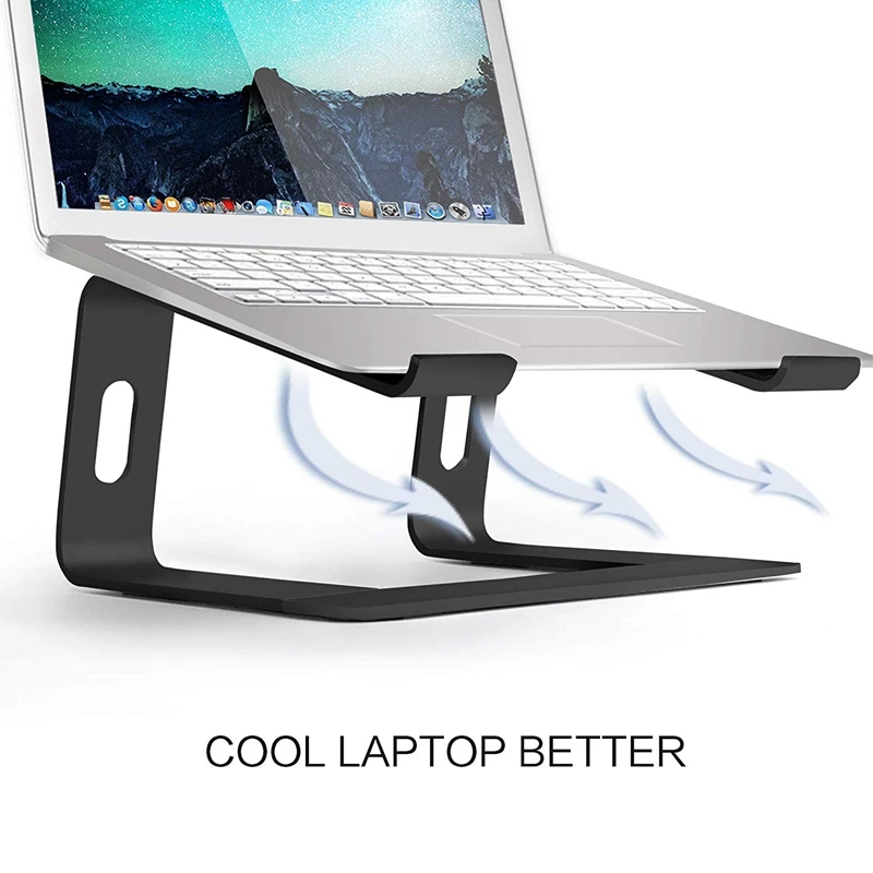 Алюминиевая Подставка для ноутбука, совместимая с Mac Macbook Pro, портативный держатель, эргономичный металлический подъемник для 10-15,6 дюймов