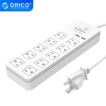 

ORICO SPT USB Surge Protection Power Socket with USB Power Strip IC for Home and Office 4/6/8/10 Ports AC Socket