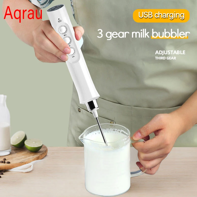 3 Speed Kitchen Milk Frother Egg Whisk Electric Blender Fruit Vegetable