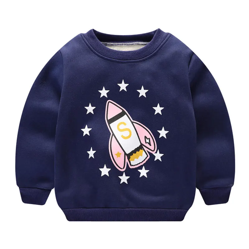 Осенне-зимний цветной Детский свитер, свитер, повседневный милый бархатный джемпер с рисунком - Цвет: 5