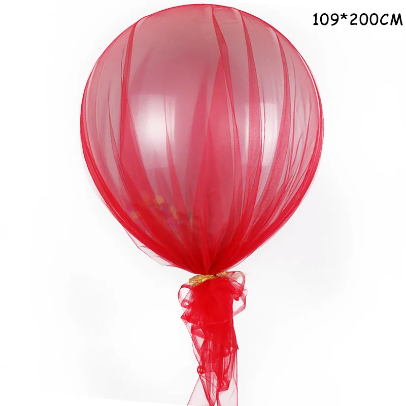 Свадебное украшение стола шар Тюлевая пряжа с воздушным шаром колонна-подставка основа для нового года Вечеринка День рождения Рождество вечерние украшения - Цвет: 1pcs balloon tulle