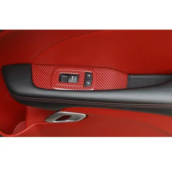 

2pcs Car Window Lift Switch Button Cover Carbon Fiber Style For Dodge Challenger 2015-2020 LHD