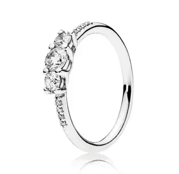 

Authentic 925 Sterling Silver Ring Fairytale Sparkling With Crystal Ring For Women Wedding Engagement Gift Fashion Jewelry