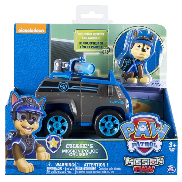 Подлинный Игрушечный Набор Paw Patrol игрушечный автомобиль Эверест Аполлон трекер Райдер Скай прокрутка фигурка аниме модель детские игрушки - Цвет: Chase3BOX