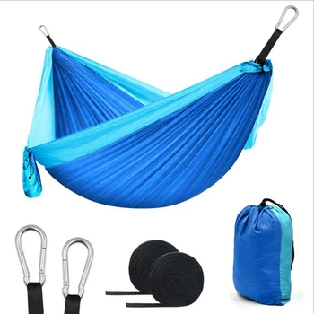 

260 x 140cm Single Hammock Adult Outdoor Backpacking Travel Sleeping Bed Portable Garden Hanging Hammock