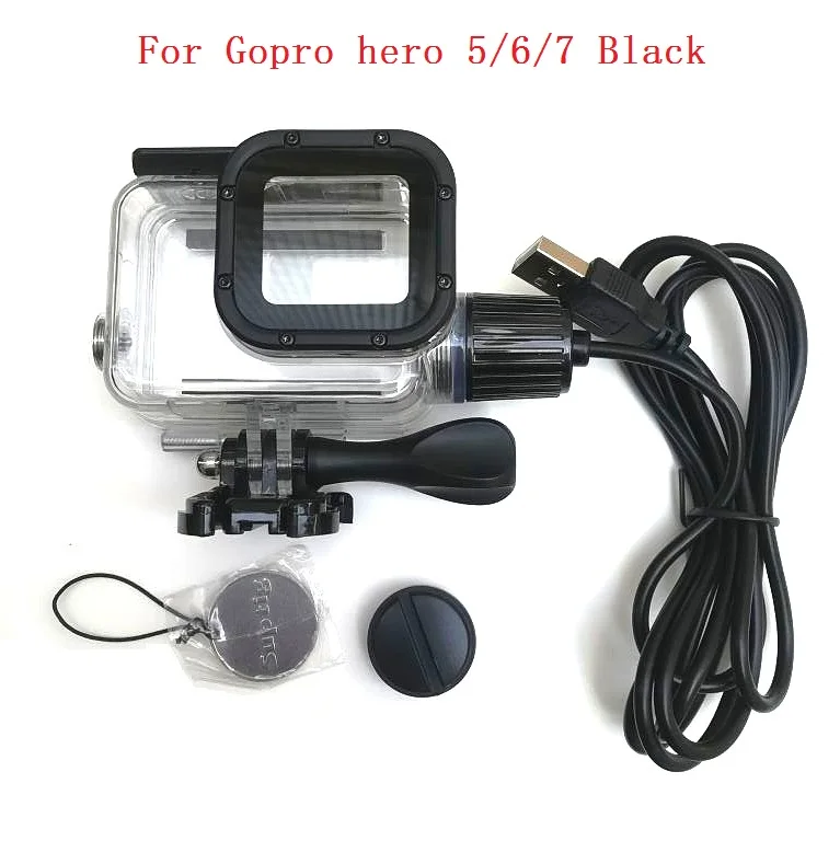 Gopro 5 6 7 Case A Мощность банка для экшн-камеры GoPro Hero 8/7/6/5/4/3 Камера 5200 мА/ч, Водонепроницаемый Батарея Зарядное устройство Водонепроницаемый чехол Gopro зарядки Shell/коробка - Цвет: Gopro 5 6 7 Case A