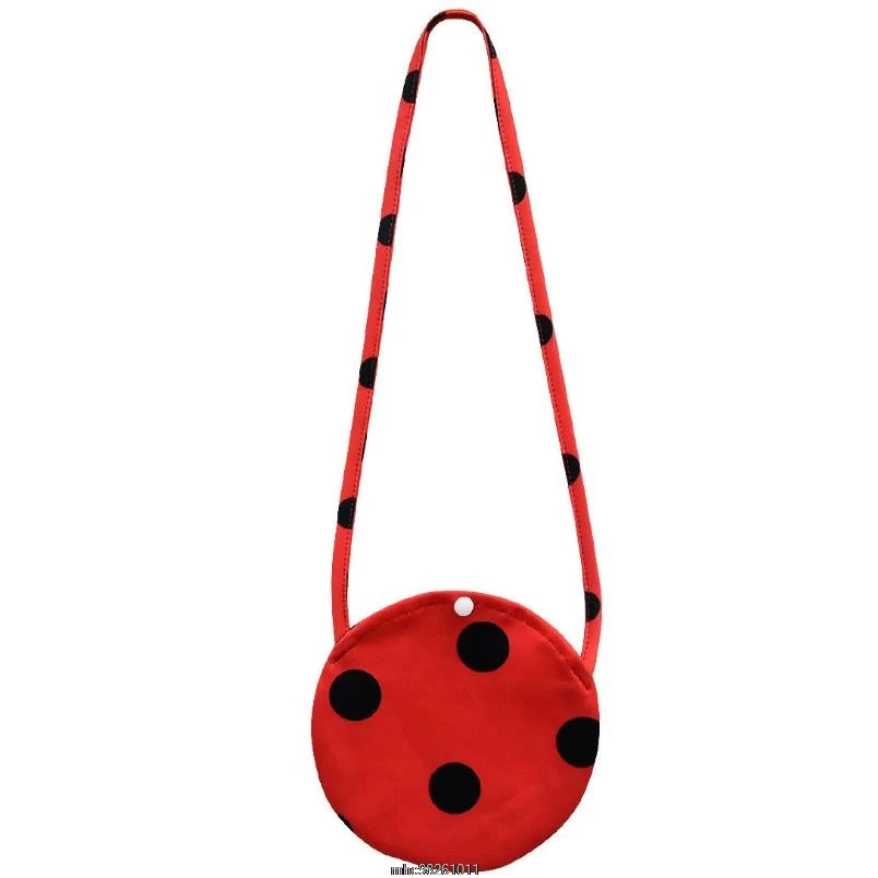 Bolso de hombro de miraculous Ladybug para mujer, bandolera informal para teléfono con dibujos animados, regalo para niña