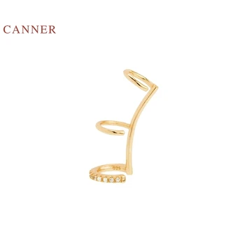 

CANNER Real 925 Sterling Silver Earrings For Women Fashion Personality Trend Clip Earring Stud Earrings Korean Jewelry Brincos