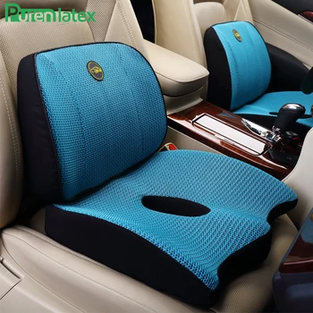 

PurenLatex Memory Foam Cushion Set Tailbone Orthopedic Pad Coccyx Comfort Mat Hemorrhoid Treat Sciatica Release Pressure Cushion