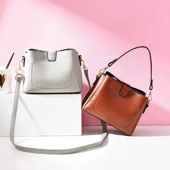 

New Women's Bag 2020 Summer New Mini Bag Fresh Fashion One-Shoulder Messenger Bucket