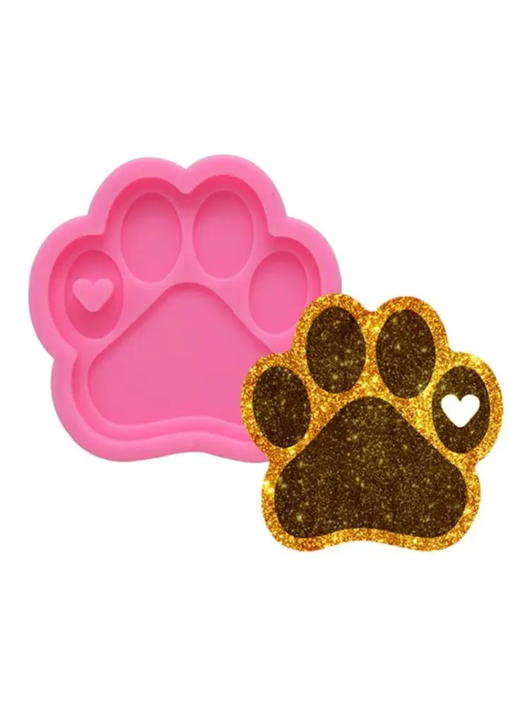

Crystal Epoxy Resin Mold Bear Paw Keychain Casting Silicone Mould DIY Craft Tool 83XF
