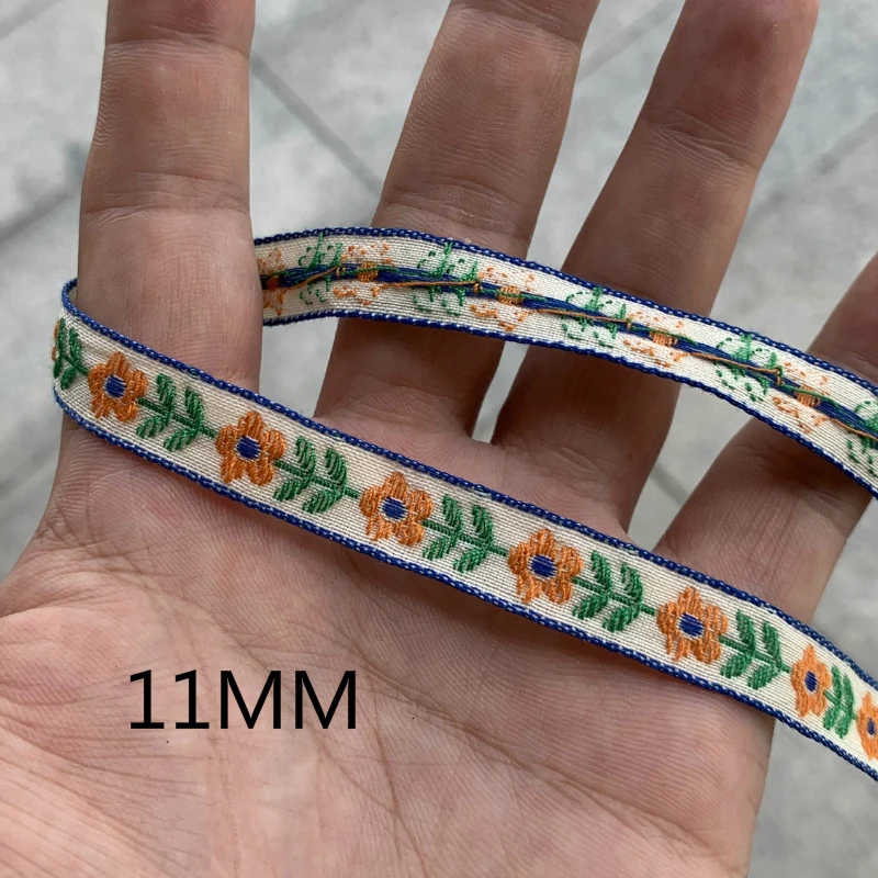 Khaki Flowers Heart Handmade Jacquard Ribbon Lace 3YARD 3/4 INCH 11-20MM satin ribbons ribbon decoration ribbon supplies wrapping ribbon satin ribbon sewing ribbon christmas ribbon cotton ribbon organza ribbon polyester ribbon