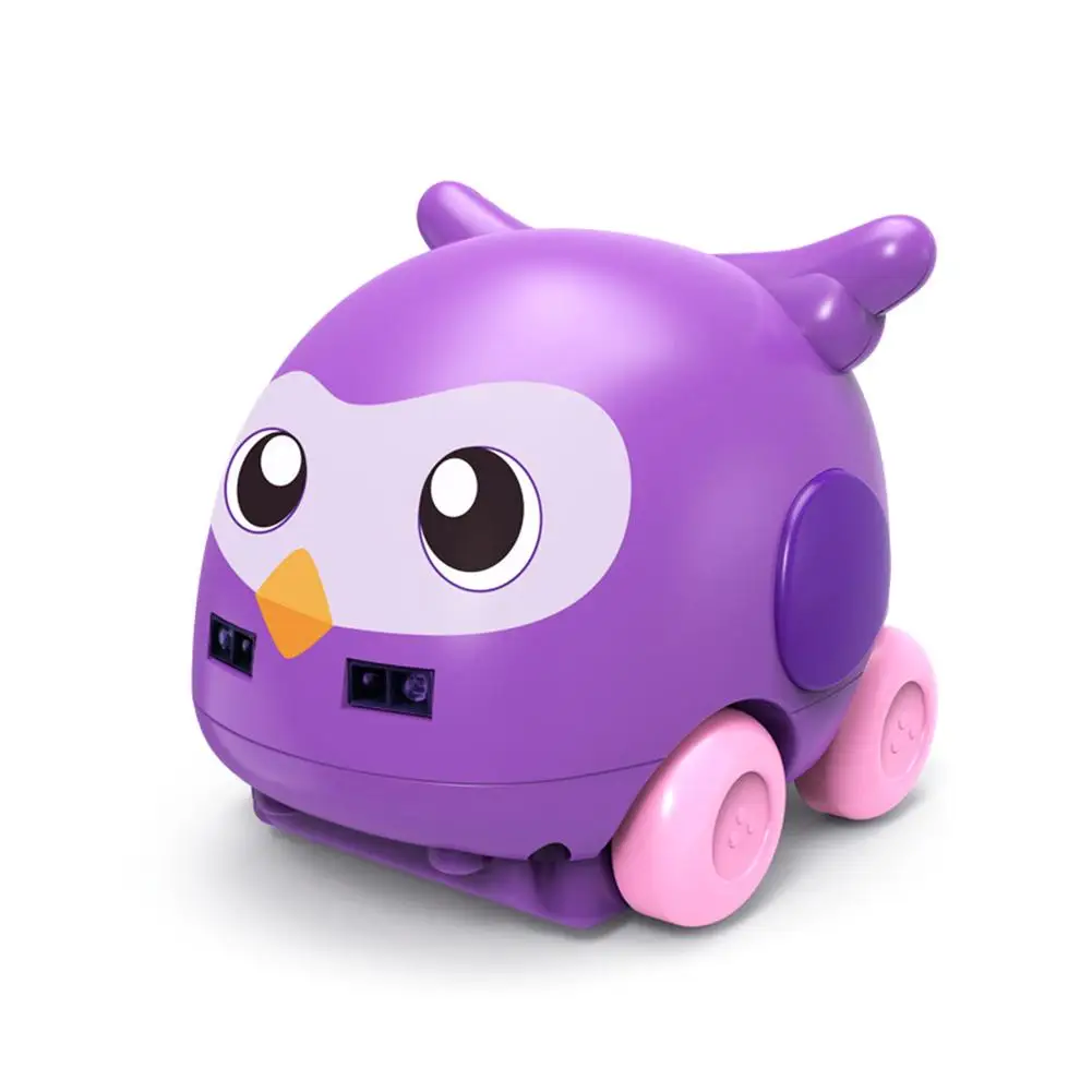 Purple Детская игрушка мультфильм ручной контроль led индукционный пульт дистанционного управления автомобиль Милая мышь Орел форма игрушечные модели автомобиля для детей день рождения Рождество - Цвет: Purple