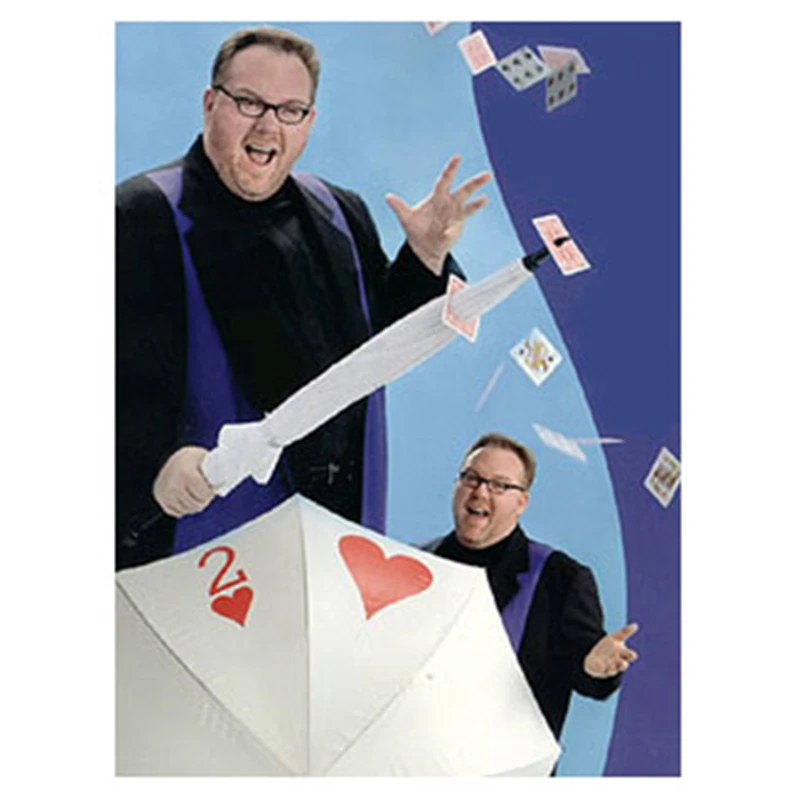 

Got It Covered Umbrella Card Sword Magic Tricks Umbrella Thru Selected Card Magia Stage Gimmick Illusion Props Mentalism Comedy