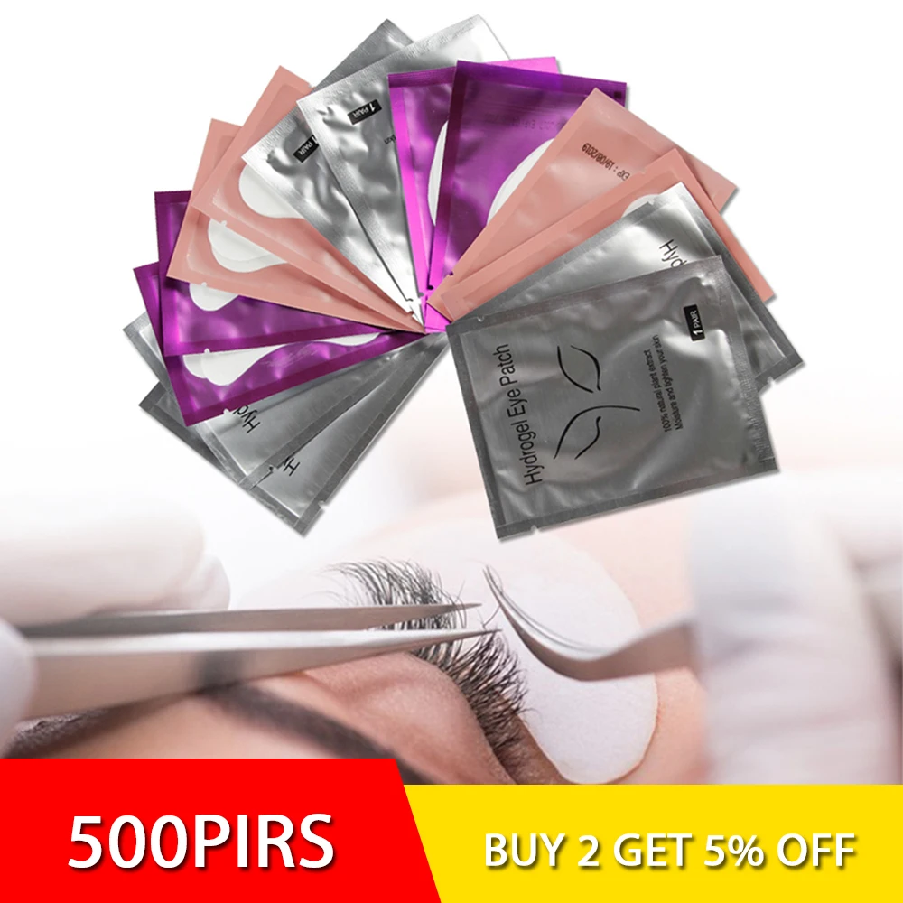 300/500 пар Наращивание ресниц Бумага Make Up патчи под глаз колодки привитые наклейки