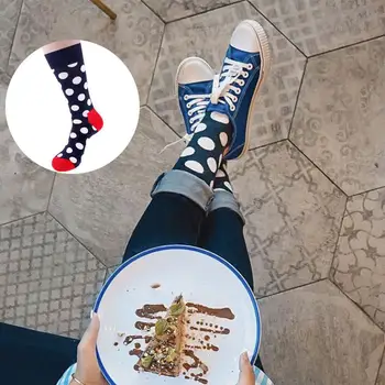 

1 Pair Men's Socks Colorful Dot Medium Stockings Fashion Autumn For Men Men Tube Stockings Socks Winter Long Socks Casual C Y2G8