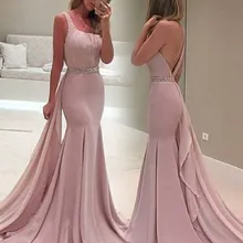 Русалка платье выпускного вечера одно плечо Ватто Поезд Румяна платье выпускного вечера с бисером оборками