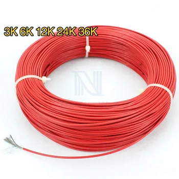 

12K 33Ohm Teflon Silicon Carbon Fibre Flame Retardant Electric Hot Wire Cultivation Greenhouse Farm Planting Heating Cable