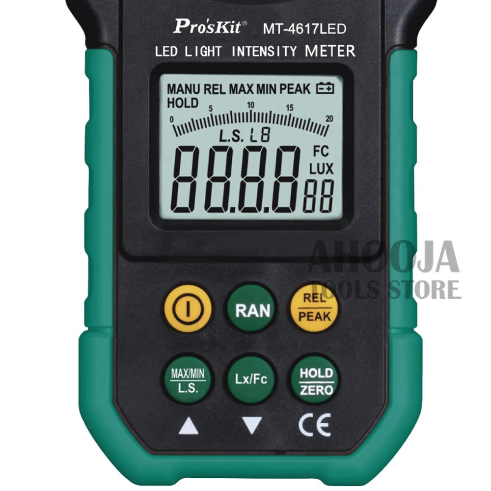 Pro'sKit MT-4617 светодиодный-C светодиодный индикатор освещения измерительный прибор фотометр измерительный инструмент измеритель яркости