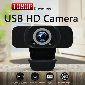 

Webcams PC 1080P HD Computers Widescreen Camcorders Laptops USB Plug And Play for School Office Working Ornaments