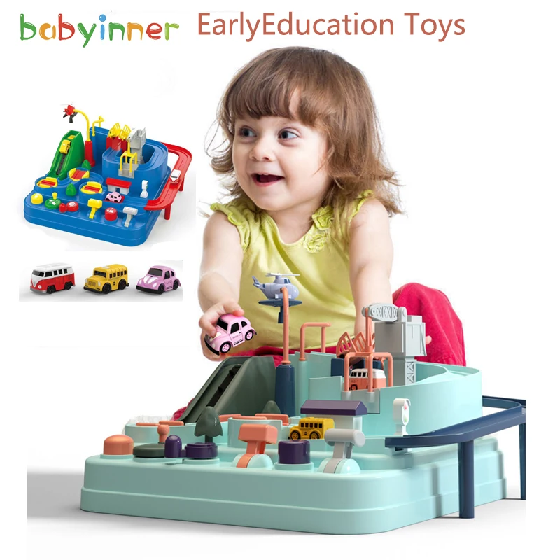 Babyinner раннее образование игрушка динозавр маленький поезд набор железнодорожная