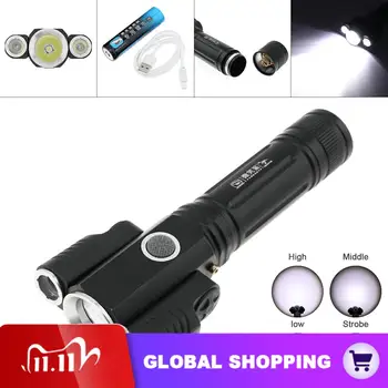 

E39 T6 Super Bright 400m Lumens Rechargeable Flashlight Water Resistant Portable with 4 Modes LED for Outdoor Hiking Riding